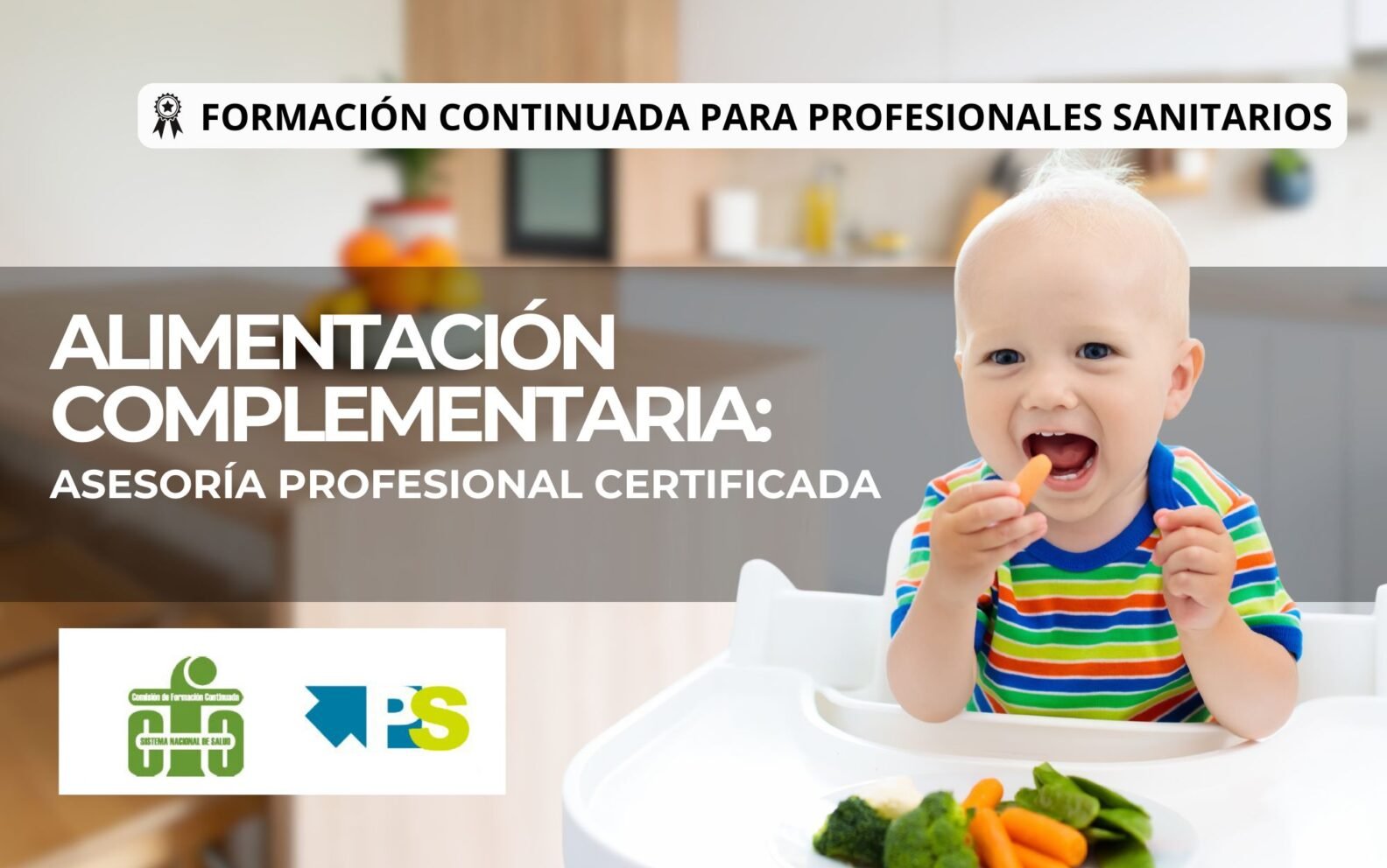 cartel informativo de la formacion en alimentacion complementaria de Laura Catalan logopeda